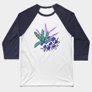 Abstract tropical print Baseball T-Shirt